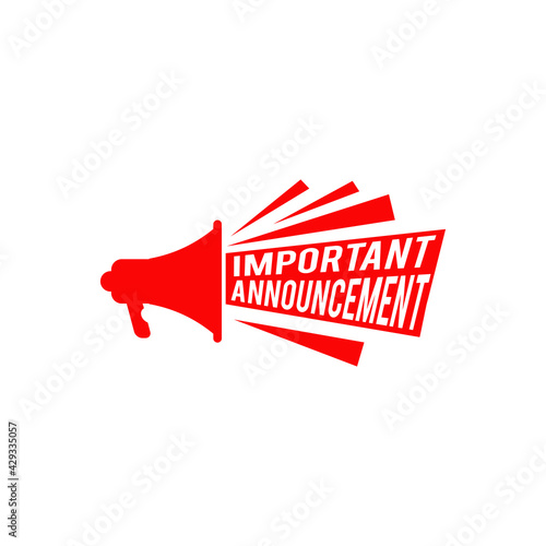 Announcement logo label design template