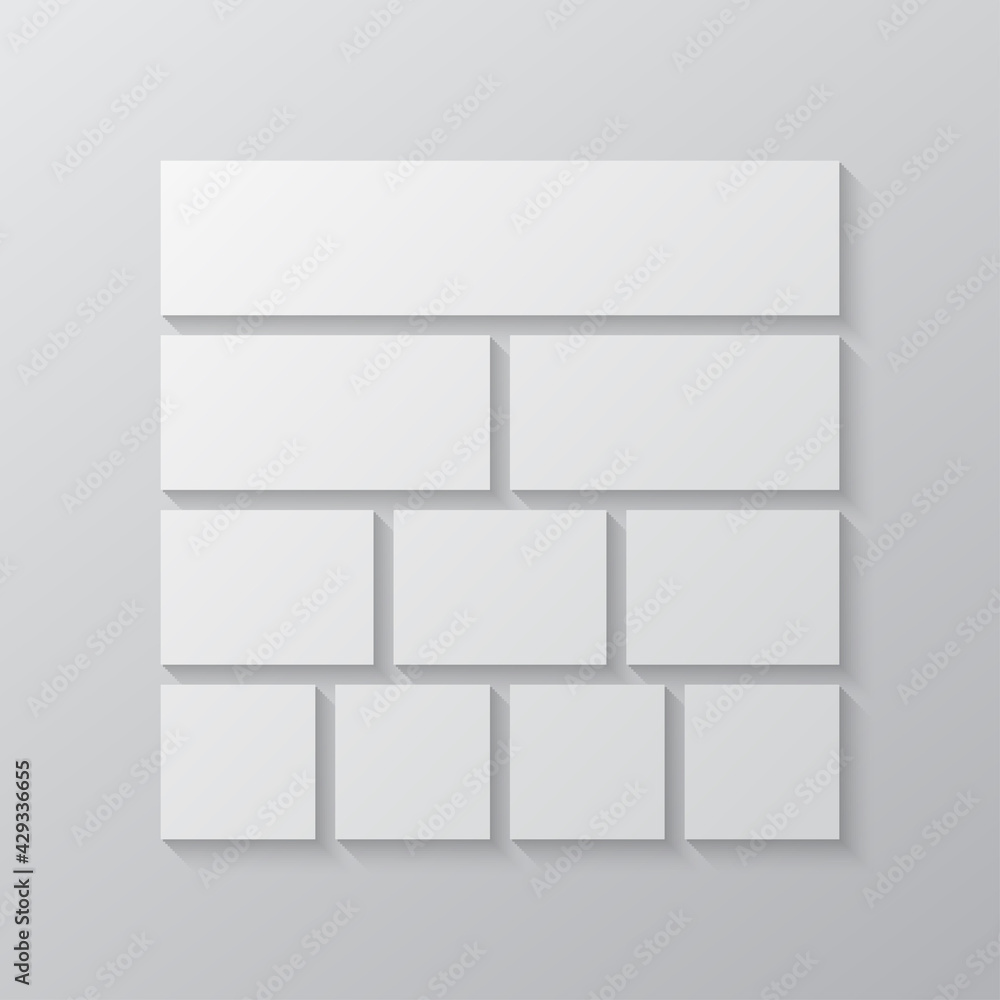 Vector empty collage board ten images, photo Vector empty collage board ten images, photo
