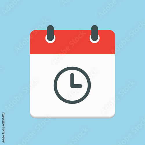 Icon page calendar - timer, time, clock, reminder