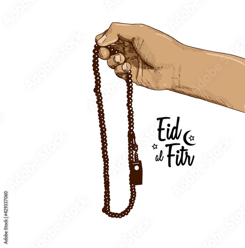 colorful hand praying hand drawn on white background