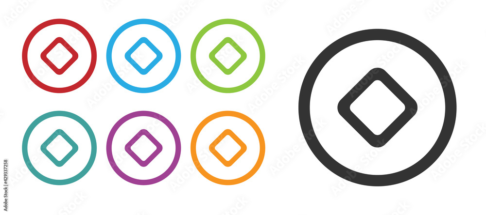 Black Chinese Yuan currency symbol icon isolated on white background. Coin money. Banking currency sign. Cash symbol. Set icons colorful. Vector Black Chinese Yuan currency symbol icon isolated on white background. Coin money. Banking currency sign. Cash symbol. Set icons colorful. Vector