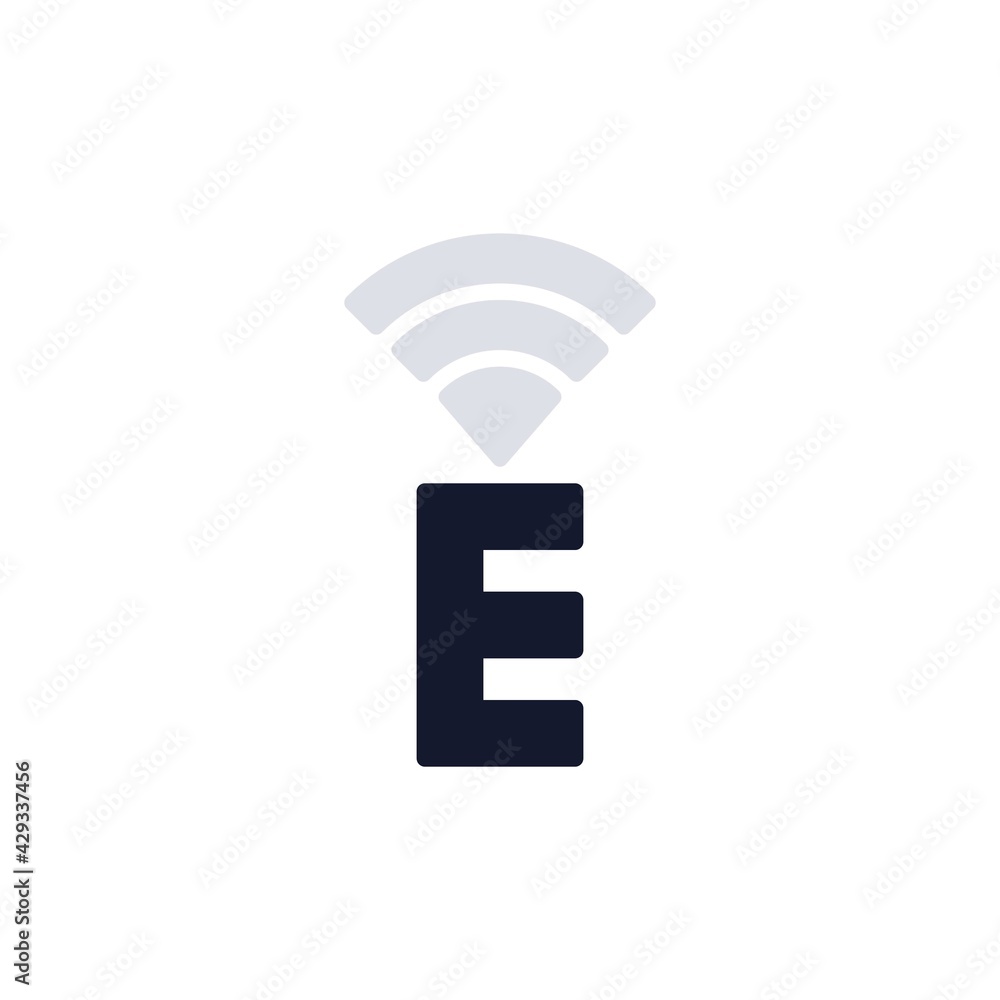 E mobile signal flat icon E mobile signal flat icon