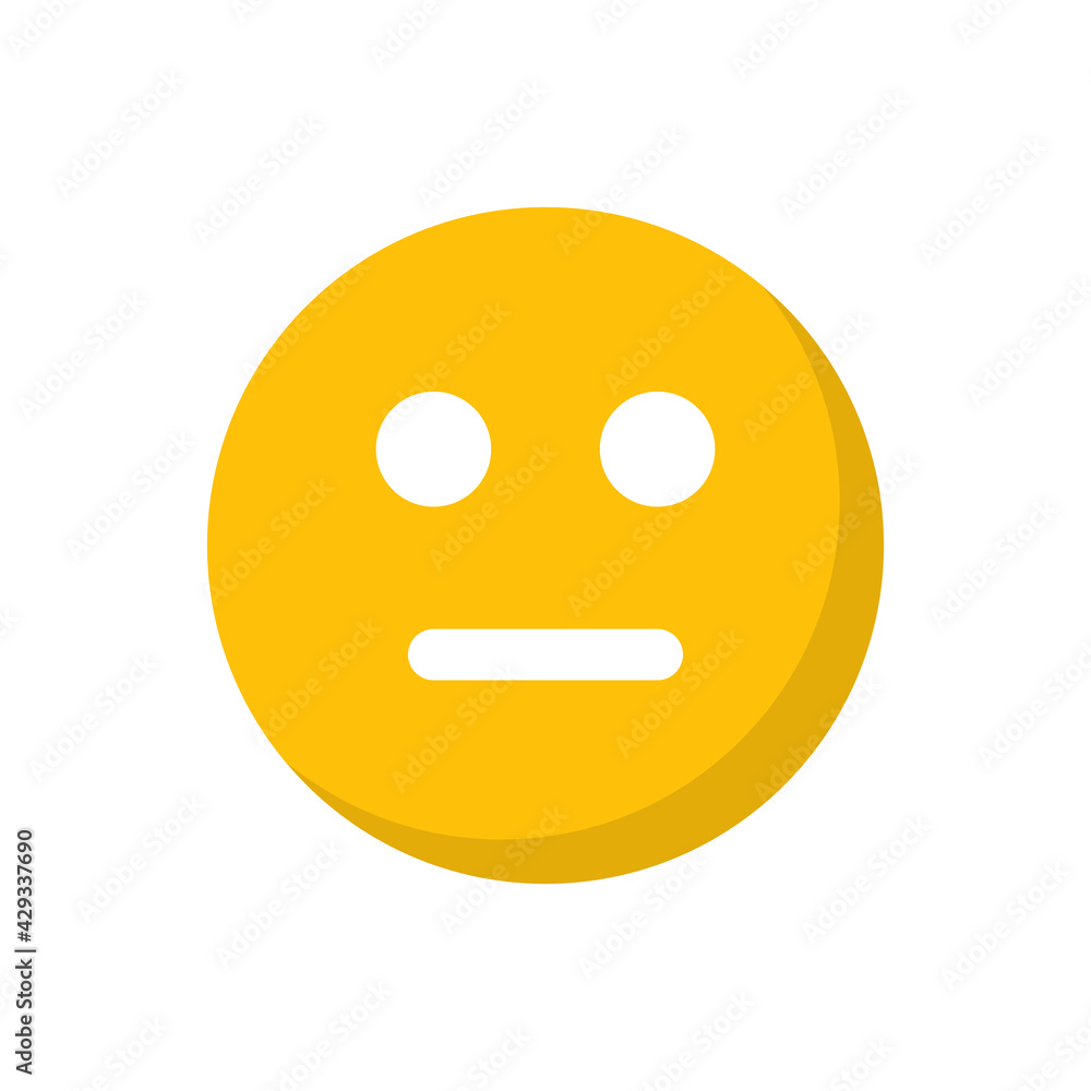 Fototapeta premium Expressionless emoji.