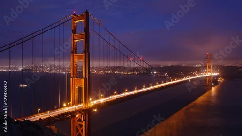 San Francisco's Golden Gate Bridge. Time Lapse.