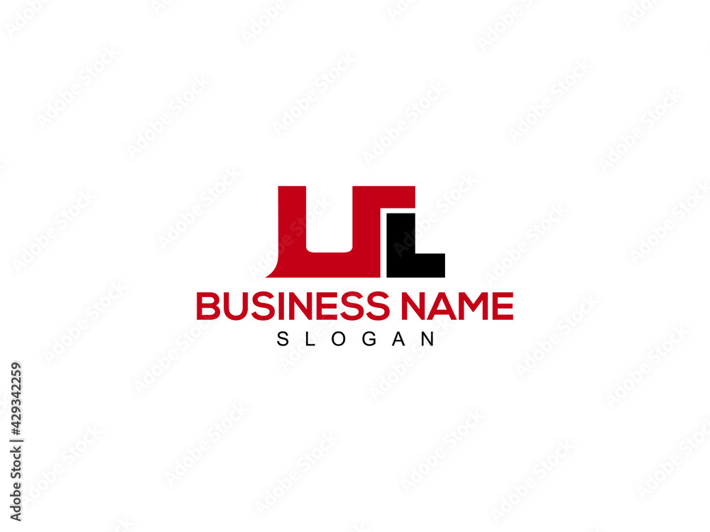 UL Letter Logo, ul logo image vector for business - obrazy, fototapety, plakaty 