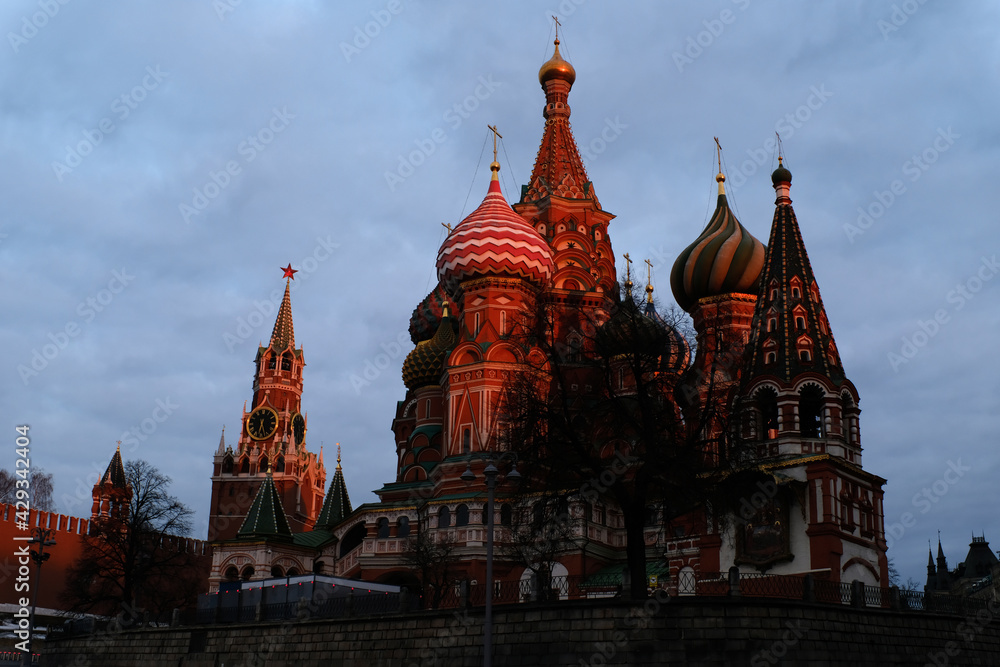 Pokrovsky Cathedral at dawn Pokrovsky Cathedral at dawn