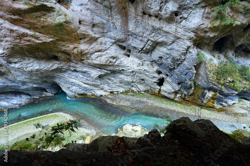 Swallow Grotto Trail Yanzikou in Taroko National Park in Xiulin, Hualien, Taiwan photo