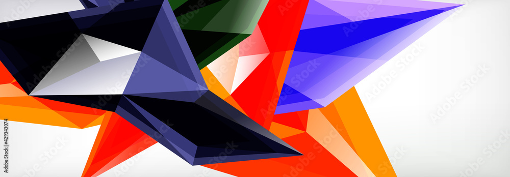 Vector 3d triangles and pyramids abstract background for business or technology presentations, internet posters or web brochure covers Vector 3d triangles and pyramids abstract background for business or technology presentations, internet posters or web brochure covers