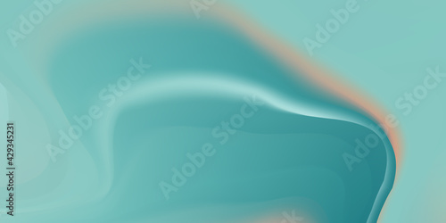 Abstract liquid background design, orange and sea green paint color flow, artistic fluid watercolor background for website, brochure, banner, poster.