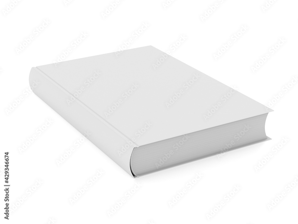 book on white background. Isolated 3D illustration