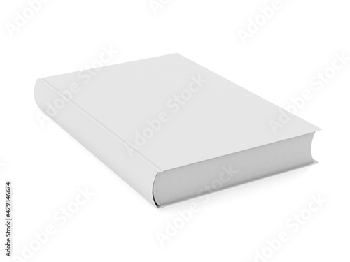 book on white background. Isolated 3D illustration