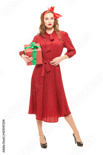 lady with gift
