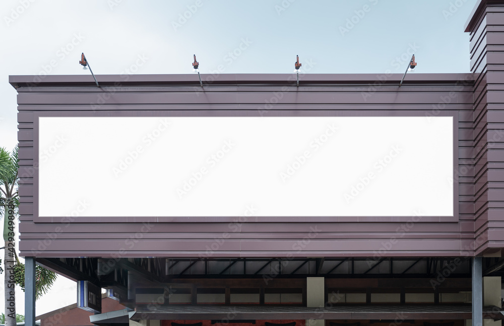 Obraz premium blank advertising billboard at airport background large advertisement
