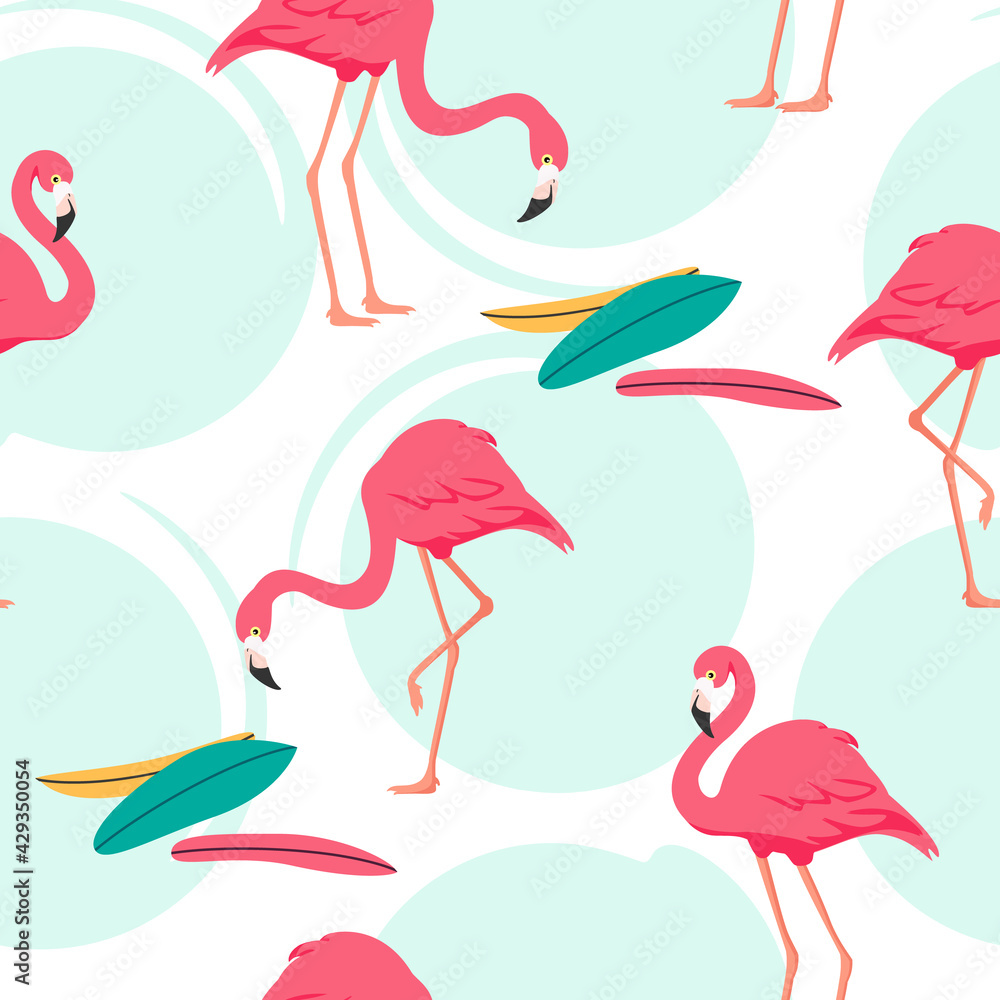 Tropical seamless flamingo pattern Tropical seamless flamingo pattern