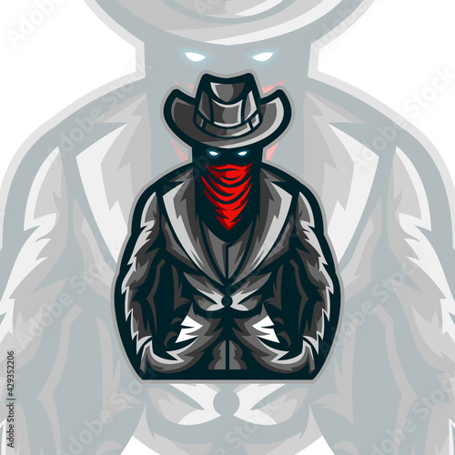 Vector Mafia Boss mascot illustration