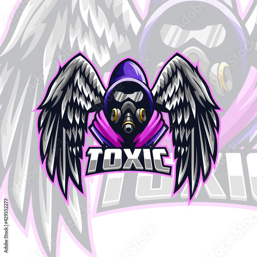 Angel of Soldier logo mascot illustration