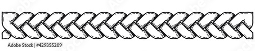 Celtic knot border, with shadows. Linear border made with Celtic knots for use in designs for St. Patrick's Day.