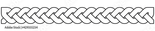 Celtic knot border. Linear border made with Celtic knots for use in designs for St. Patrick's Day.