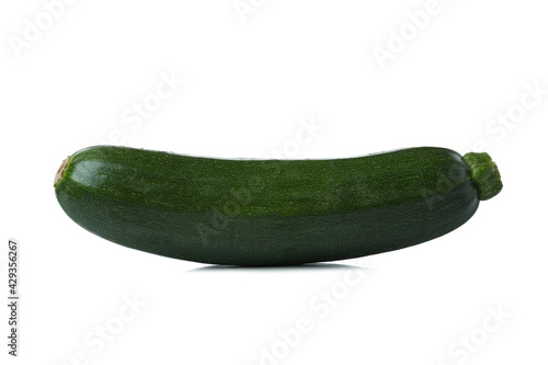 Fresh green zucchini isolated on white background