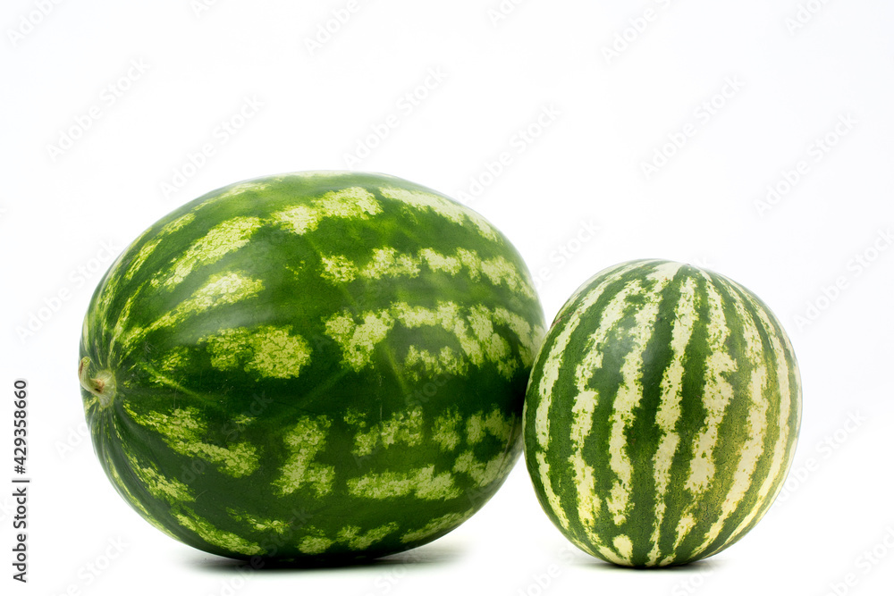 Whole watermelon on white background Whole watermelon on white background