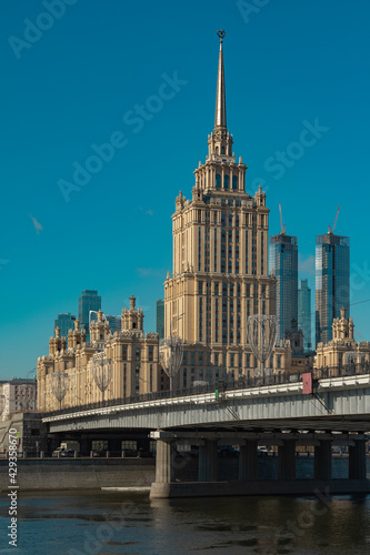 The masterpiece of soviet architecture. Hotel "Ukraine" in Moscow.