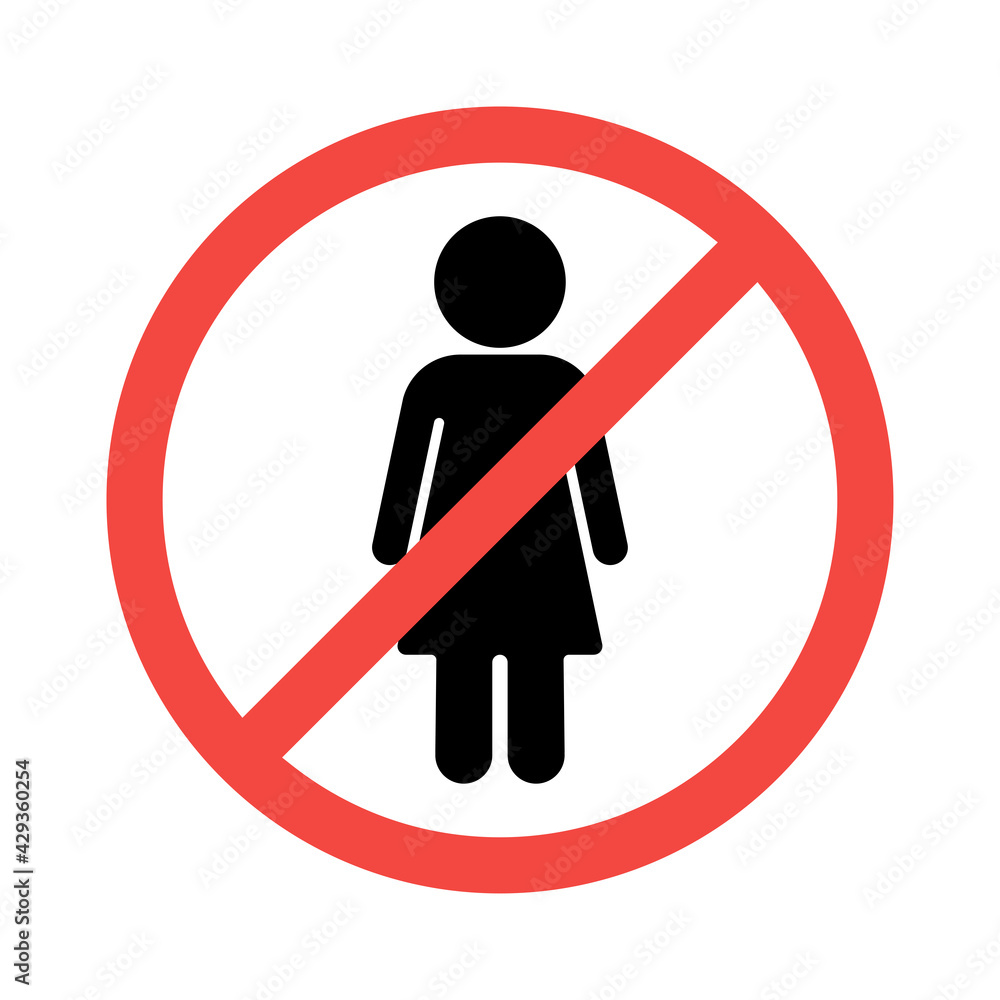 No woman icon vector illustration No woman icon vector illustration