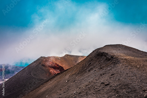 Torre del Filosofo crater at Mount Etna - the highest active volcano in Europe 