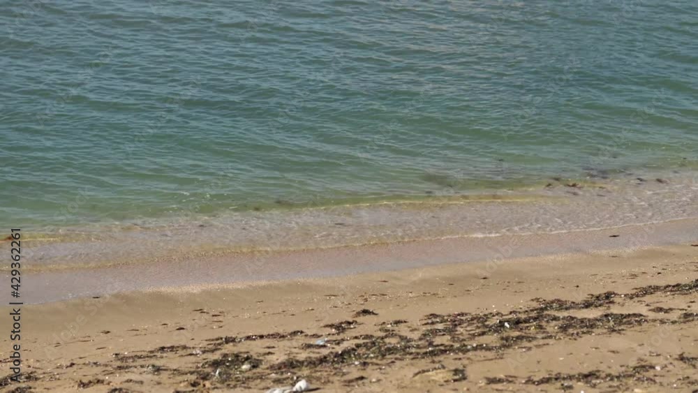 Sea waves are moving quietly. Static 4K Shooting Sea waves are moving quietly. Static 4K Shooting