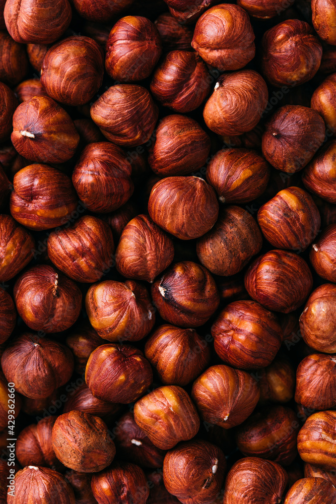 Peeled hazelnuts. Food background. close-up Peeled hazelnuts. Food background. close-up