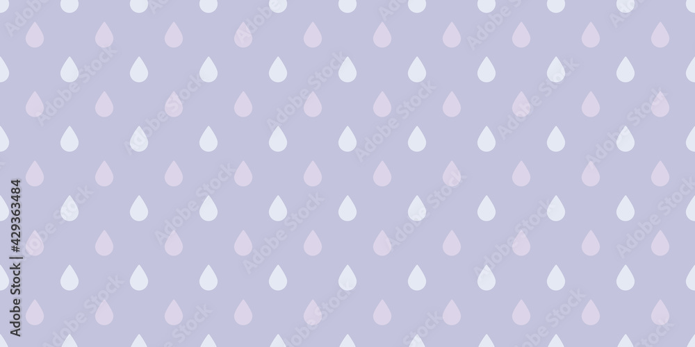 Raindrops seamless repeat pattern vector background
