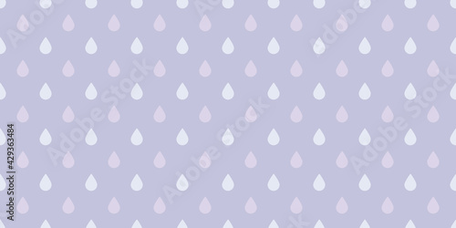Raindrops seamless repeat pattern vector background