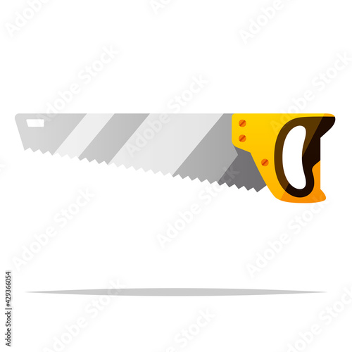 Hand saw vector isolated illustration