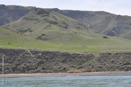 The Ili River in Kazakhstan in early spring