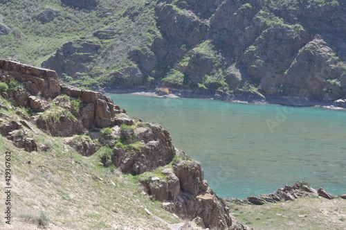 The Ili River in Kazakhstan in early spring