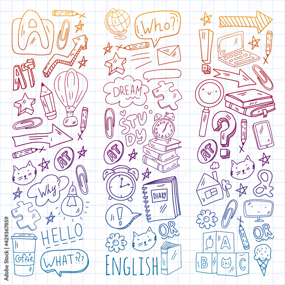 English course. E-learning, online education. English language English course. E-learning, online education. English language