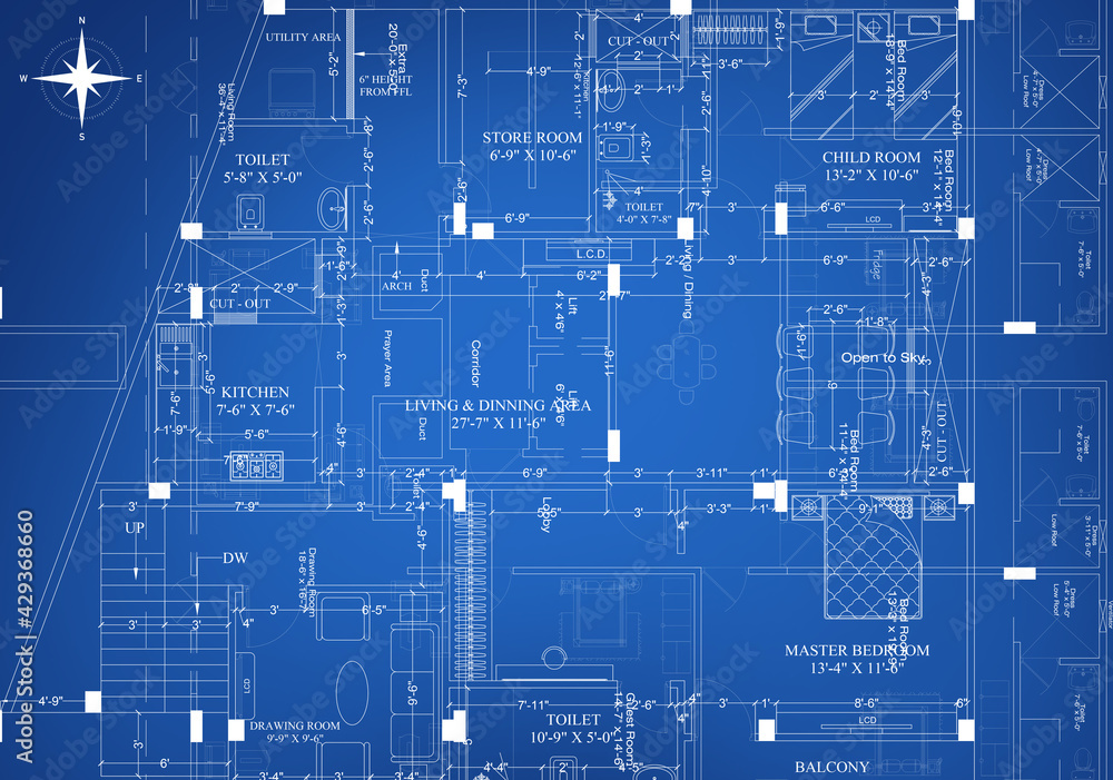 Architectural background blueprint Architectural background blueprint