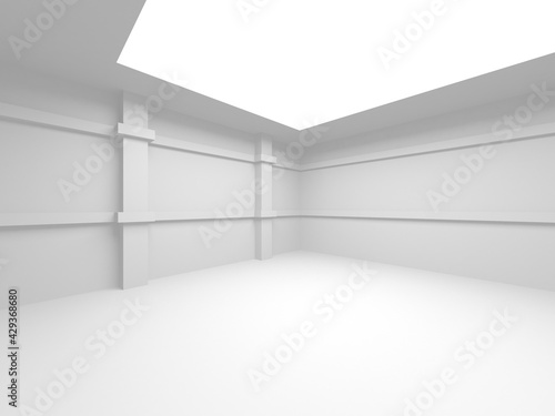 Wallpaper Mural Illuminated corridor interior design. Empty Room Interior Background Torontodigital.ca