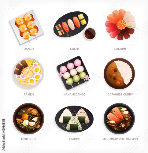 Japanese Dishes Flat Set