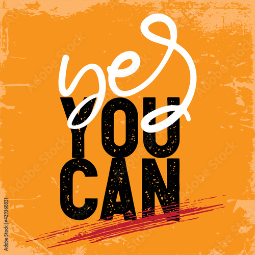 Yes you can quotes stock vector. Illustration of concept - 86574912