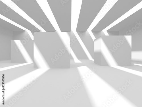 Abstract White Architecture Design Concept