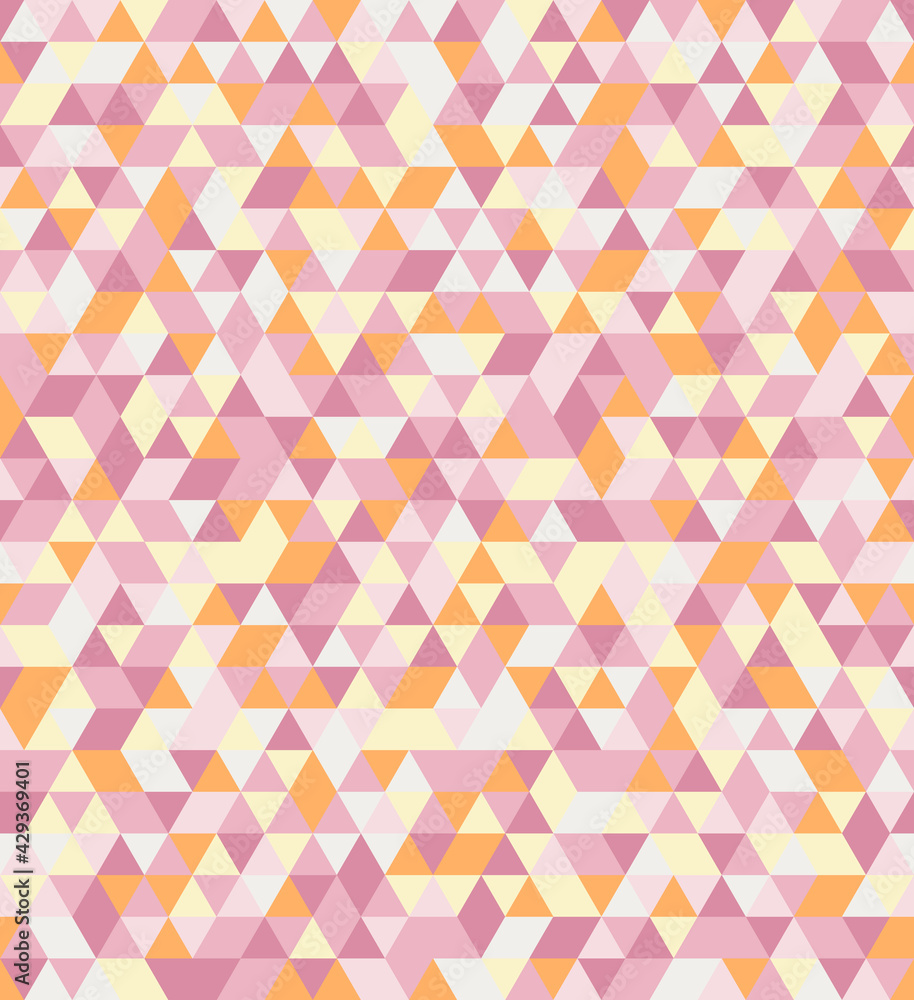 Seamless vector background, mosaic from triangles of different colors, coloring Seamless vector background, mosaic from triangles of different colors, coloring