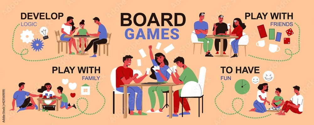 Family Board Games Infographics Family Board Games Infographics