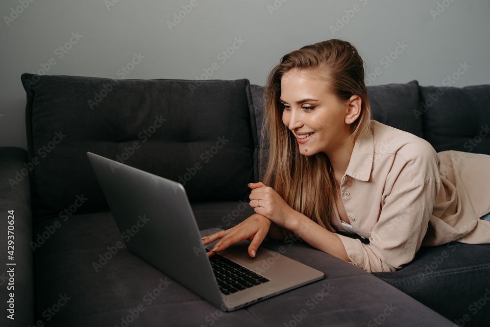 portrait woman work from home, freelance and lifestyle concept. portrait woman work from home, freelance and lifestyle concept.