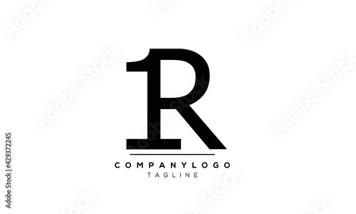 Abstract Letter Initial 1R R1 Vector Logo Design Template photo