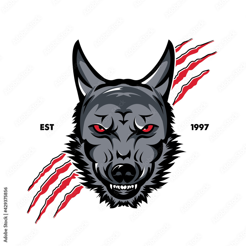 Obraz premium Fierce dog logo, good for mascot and tshirt design