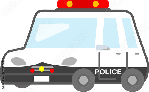 イラスト素材: パトカー　乗り物　警察
