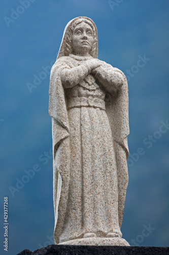 Billede på lærred Statue of a praying lady