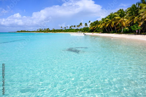 A crystal clear water on a tropical island