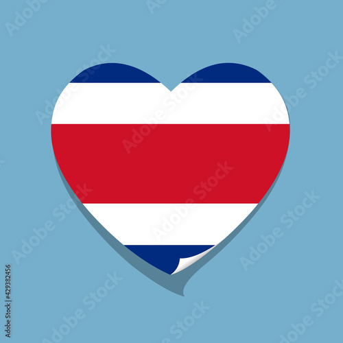 Free Download I love Costa Rica flag heart - GFXLoad