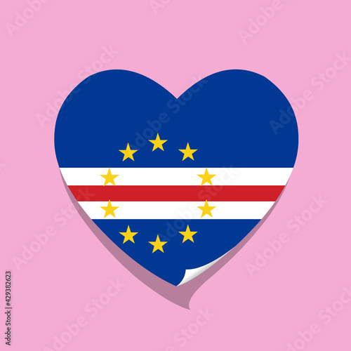 Free Download I love Cape Verde flag heart - GFXLoad